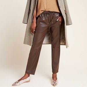 Anthropologie Sakara faux leather jogger pant